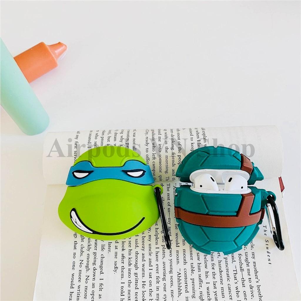 Bao Case Ốp dành cho Airpods 1/2, Airpods Pro Ninja Rùa cực ngầu silicon cao cấp