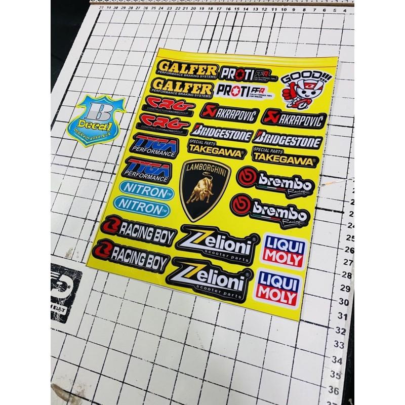 Logo sticker vàng trang trí dành cho xe máy 6