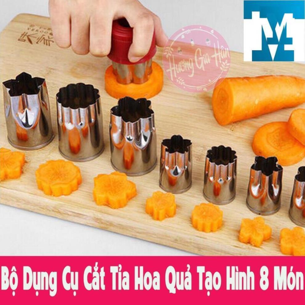 Bộ dụng cụ cắt tỉa rau củ quả inox 8 món