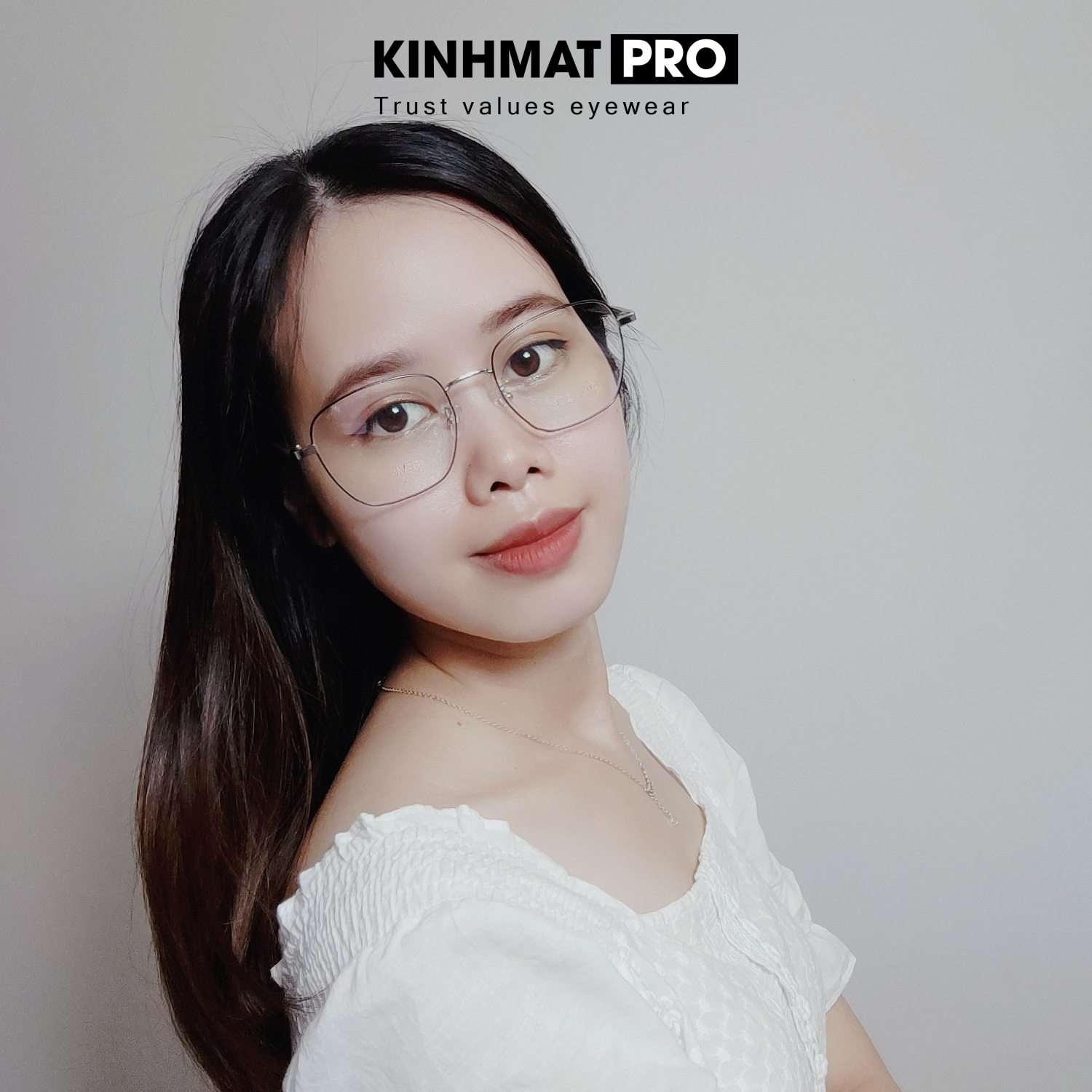 Gọng kính cận kim loại cao cấp, gọng kính nữ teen cao cấp - Kính mắt Pro