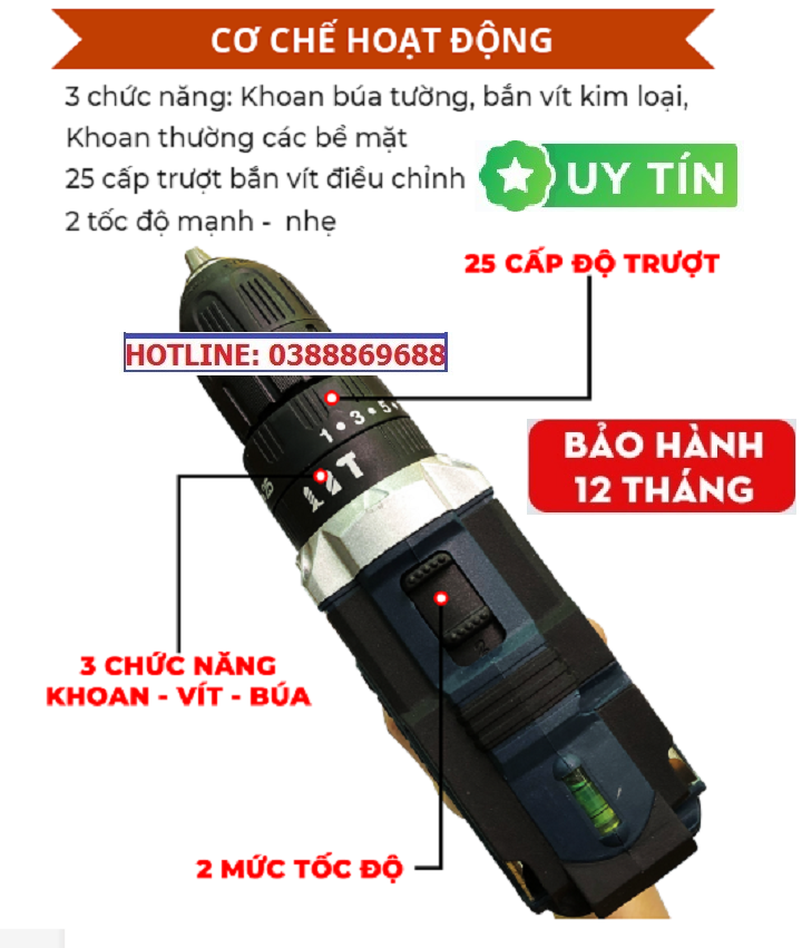 MÁY KHOAN PIN CAO CÁP SUSANO 36V + TẶNG BỘ PHỤ KIỆN 24 MÓN