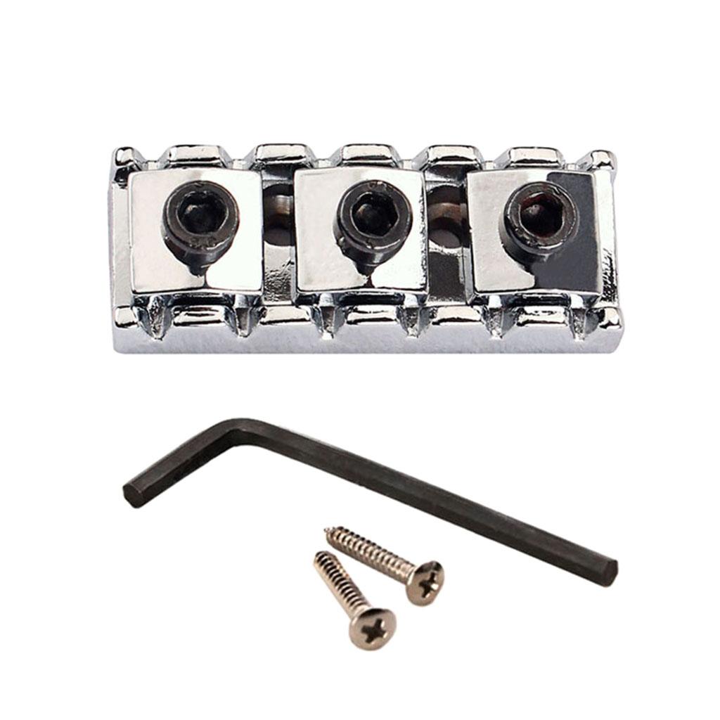 Sunnimix Đàn Guitar Điện Dây Khóa Đai Ốc Cho Tremolo Cầu 42 Mm Chrome