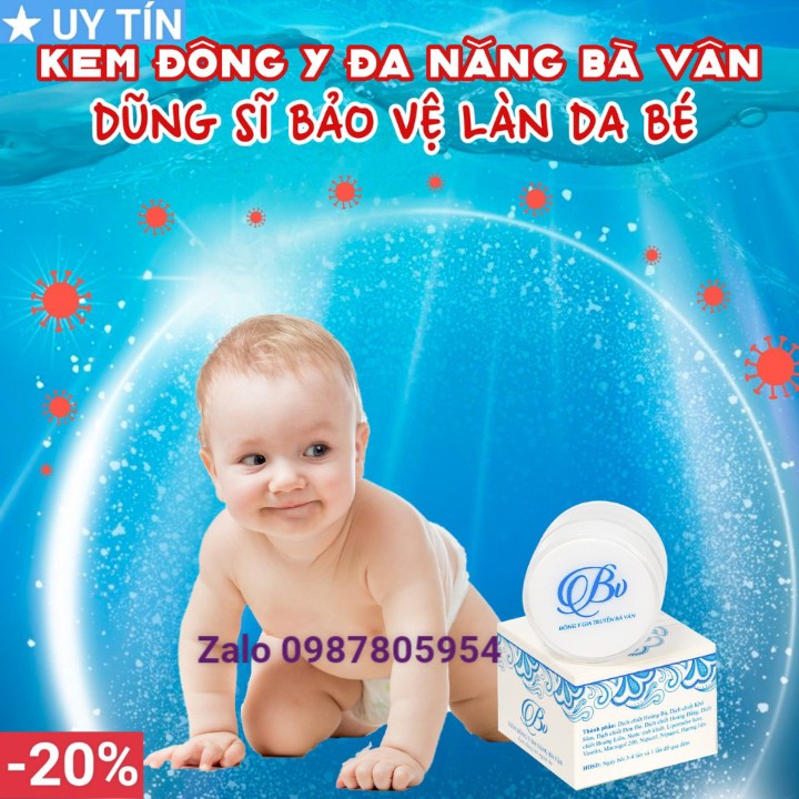 Kem Bôi Đông Y Đa Năng Bà Vân, An Toàn Cho Bé &amp; Cho Cả Gia Đình - Sản phẩm của đông dược Bà Vân