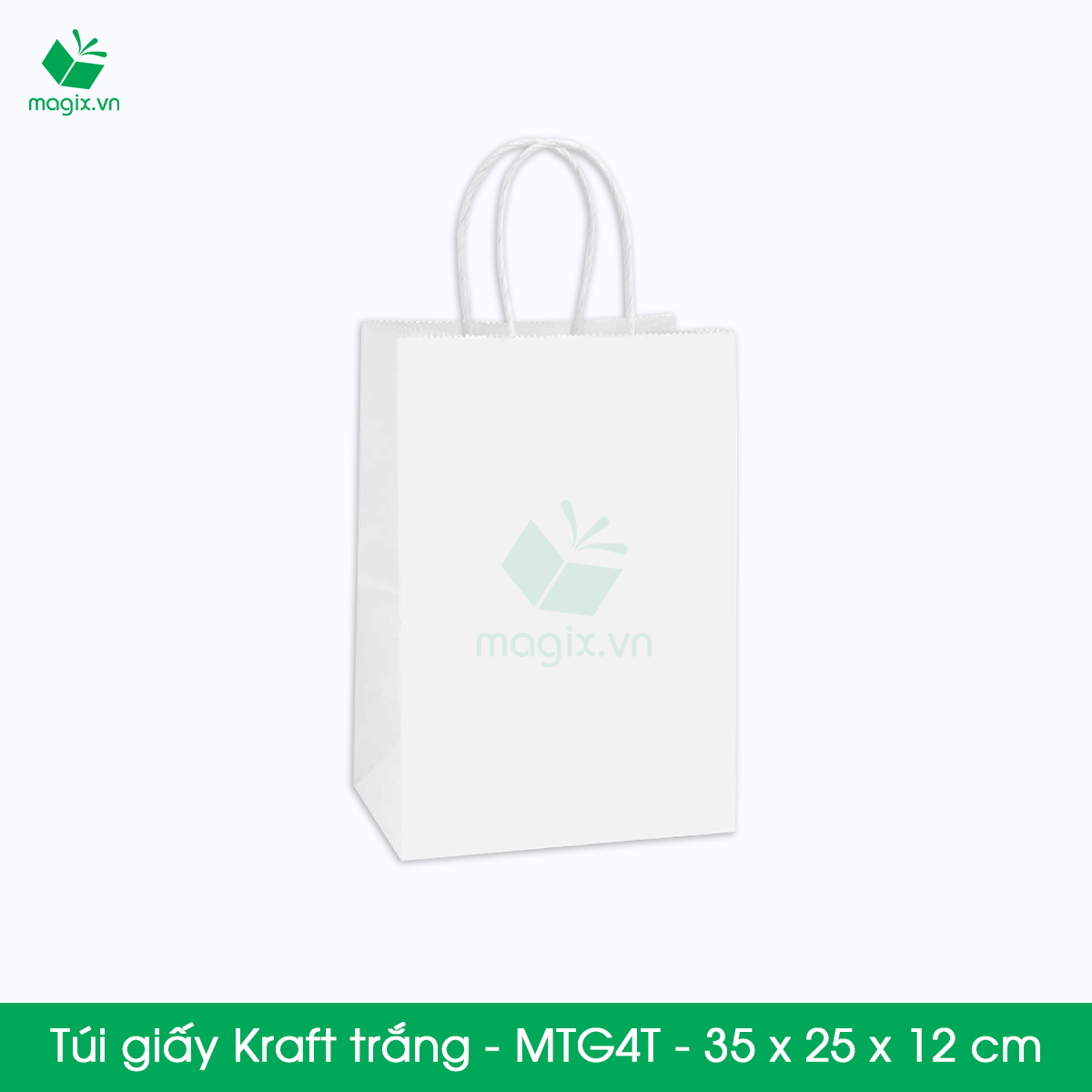 MTG4 MTG4T - 35x25x12 cm - Combo 100 túi giấy Kraft Nhật cao cấp
