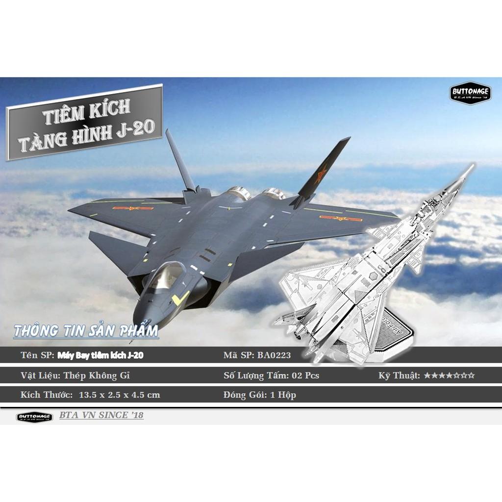 Mô Hình Lắp Ráp 3d Máy Bay tiêm kích J-20