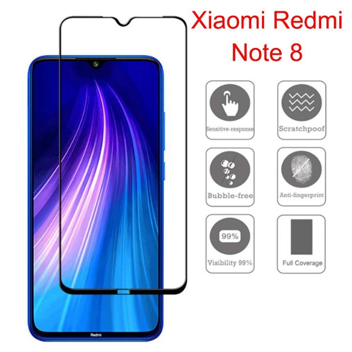 Miếng dán cường lực FULL màn hình dành cho Xiaomi Redmi Note 8 màu đen