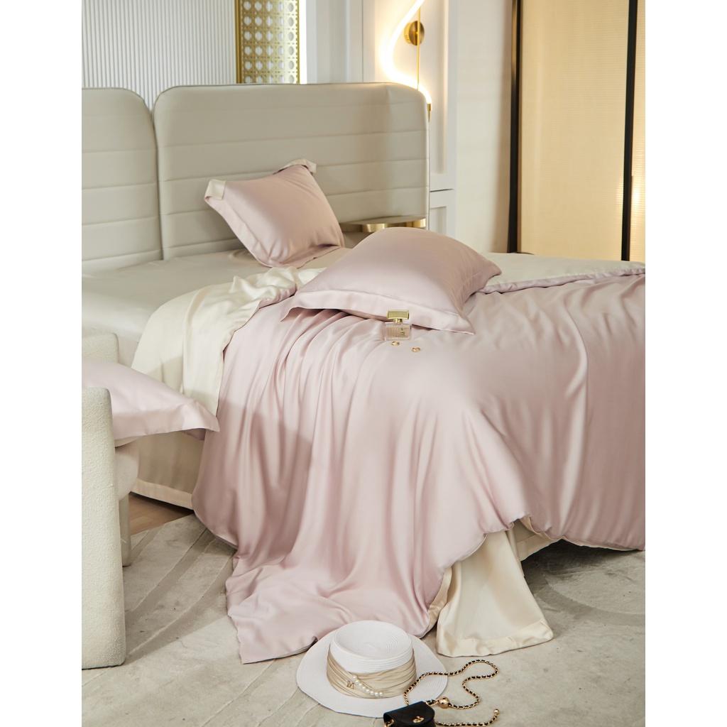 Bộ chăn ga gối lụa Tencel 100% 80s cao cấp, các tone màu mới, hot nhất 2022 siêu mát mịn SM22