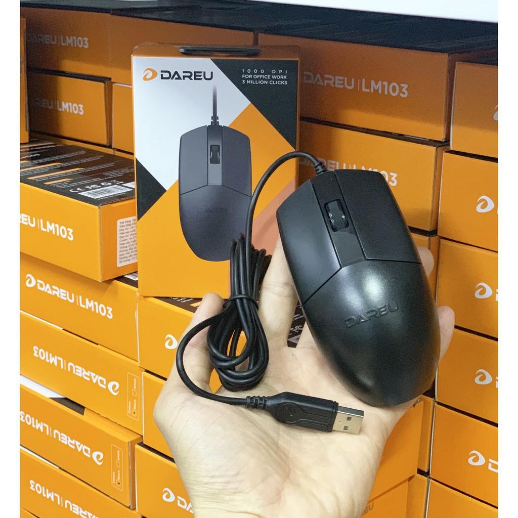 Chuột chơi game Dareu LM103 Black - Hàng chính hãng