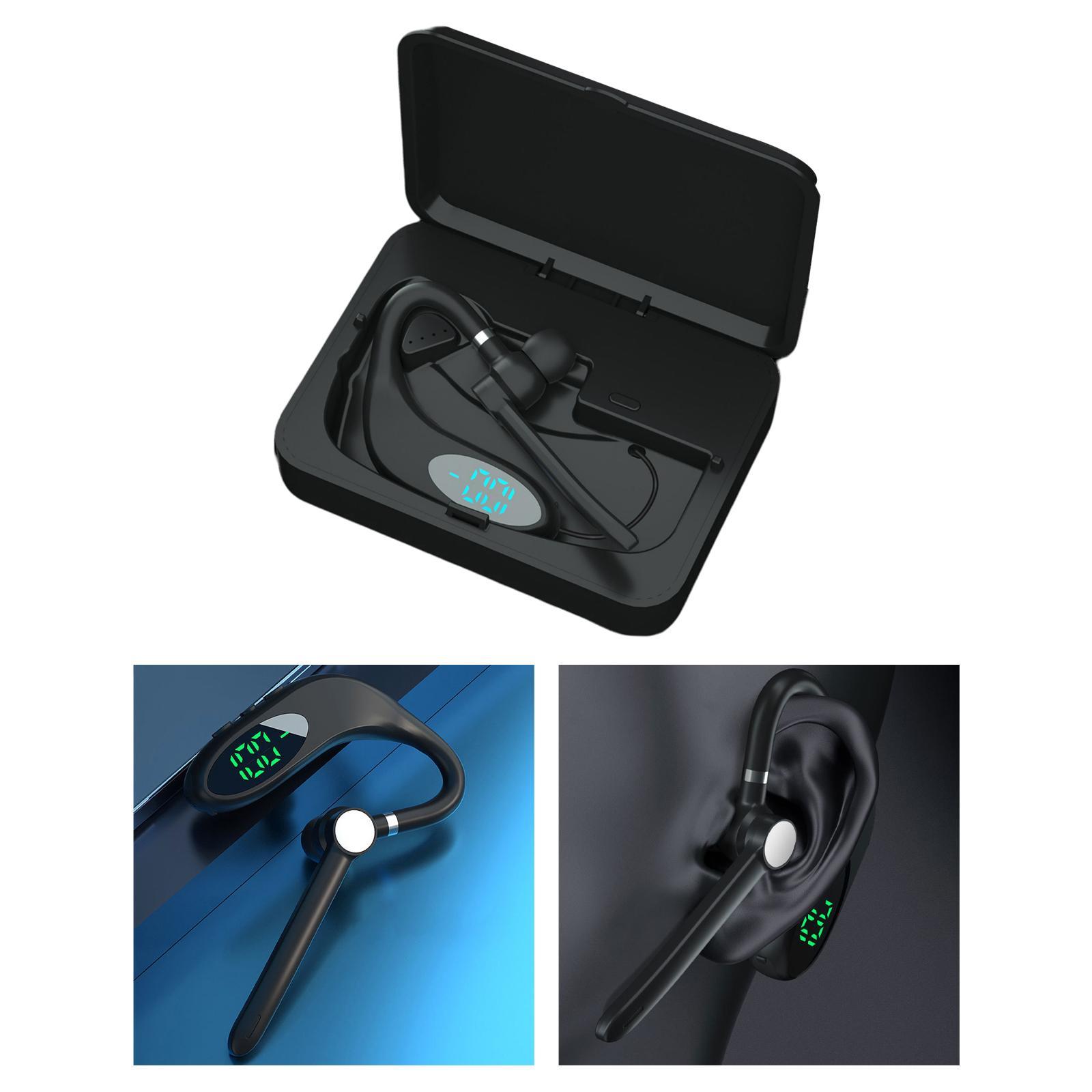 Bluetooth Earpiece Noise Cancelling Hands Free Lightweight Headset for Business Workout