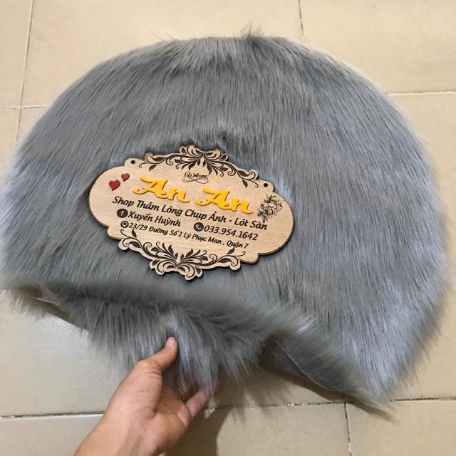 Thảm Lông Hình Tròn - Thảm Tròn Lông Dài Trải Kệ Lồng Chim