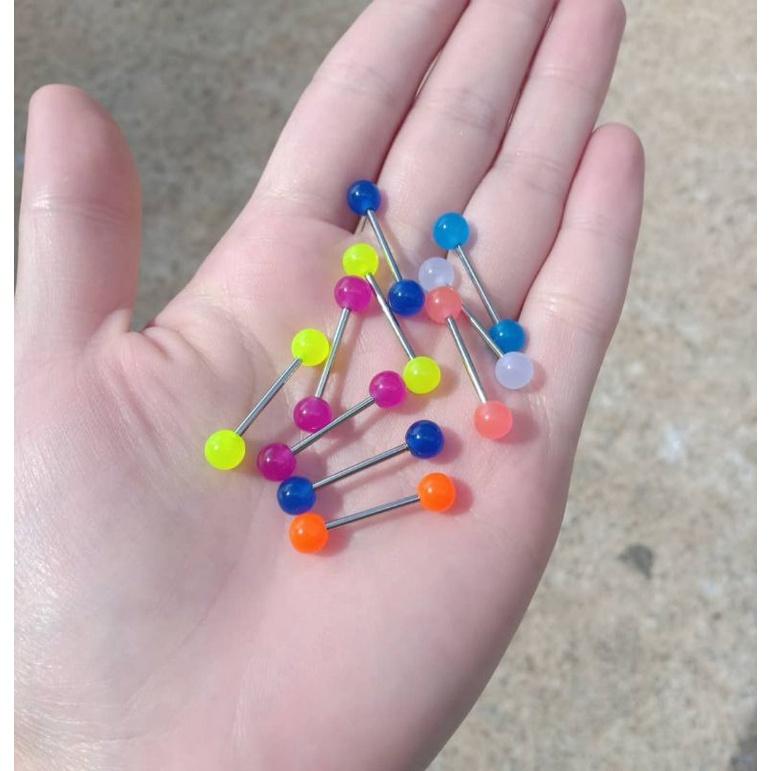 Khuyên Lưỡi / Khuyên Lưỡi Nhiều Màu - Khuyên Thép Y Tế Không Gỉ - 69STORE