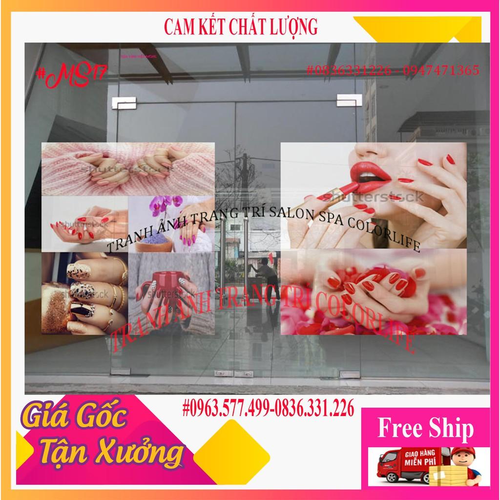 TRANH NAIL ẢNH DÁN CỬA KÍNH TRANG TRÍ TIỆM NAIL MI SIÊU ĐẸP BỀN GIÁ RẺ