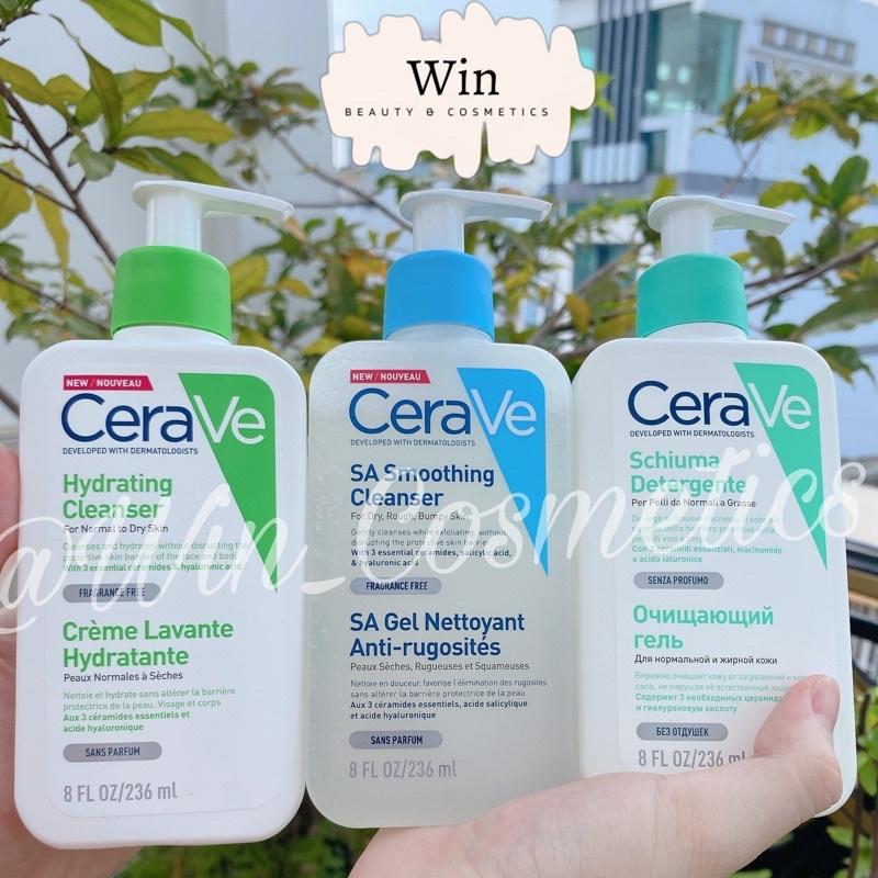 Sữa rửa mặt Cerave chính hãng cho da dầu, da mụn, da khô, Sửa rửa mặt Cerave 236ml, 355ml, 473ml