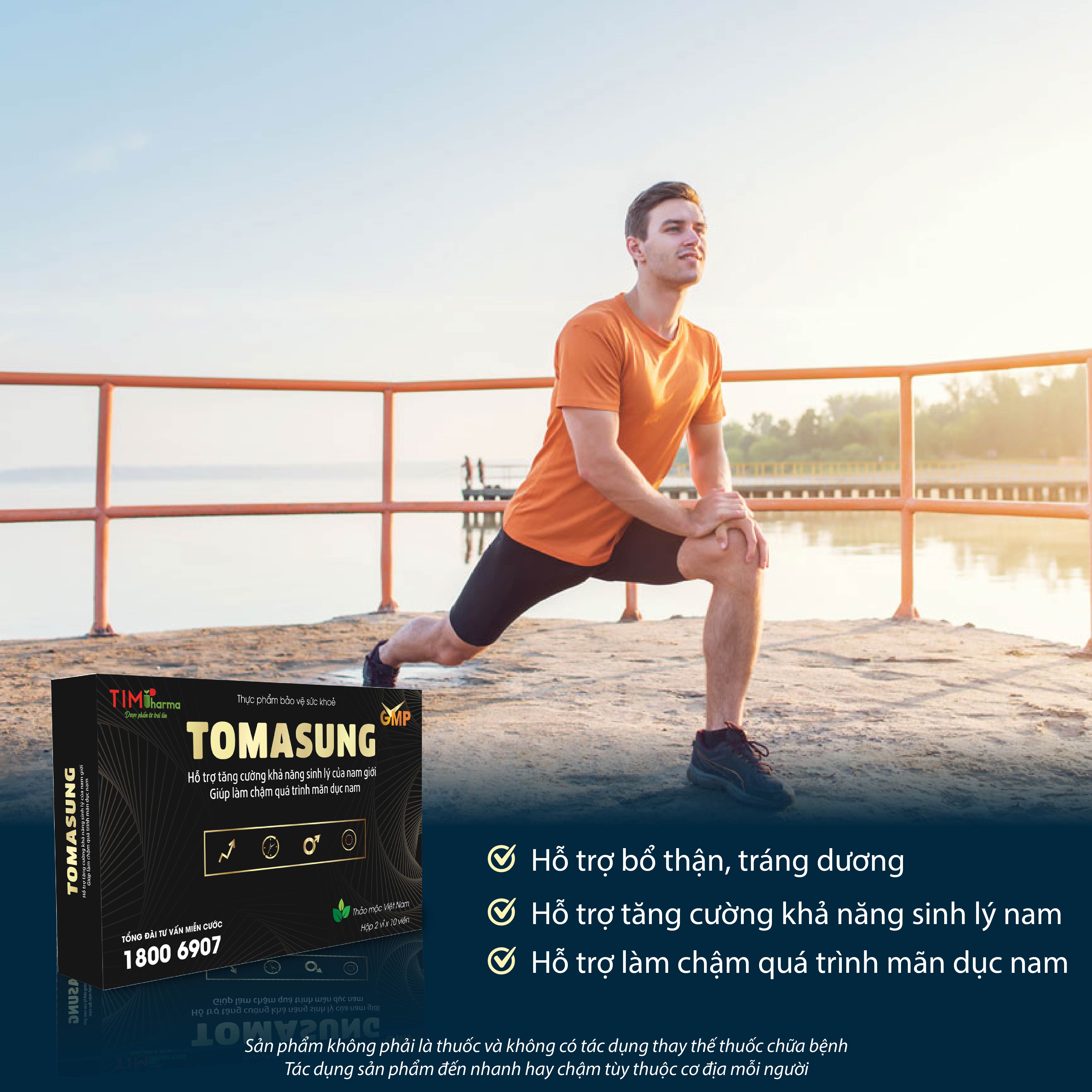 Tomasung - Hỗ trợ tăng cường sinh lý nam giới, làm chậm quá trình mãn dục (Hàng chính hãng)