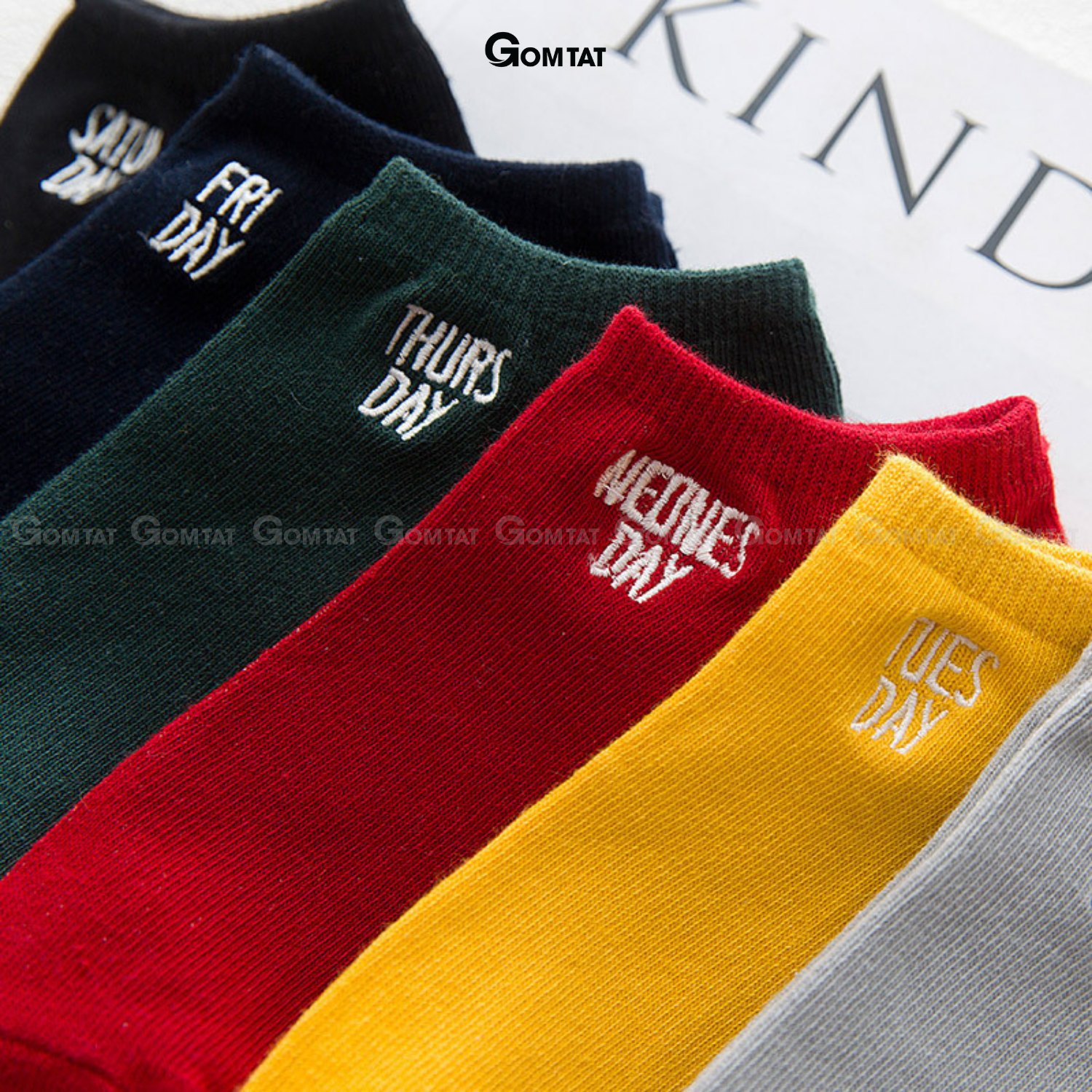 Set 7 đôi Vớ cổ ngắn nữ chất liệu cotton cao cấp, tất nữ cổ thấp 7 đôi sử dụng 7 ngày - VOTUAN-NU02