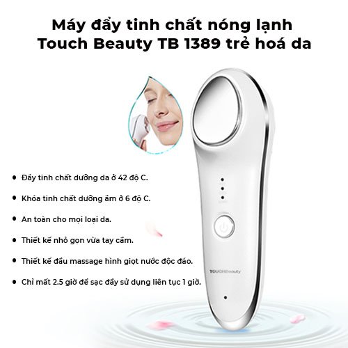 Combo chăm da đẹp xinh - sét máy rửa mặt massage và máy Tinh chất làm sạch sâu TOUCHBeauty