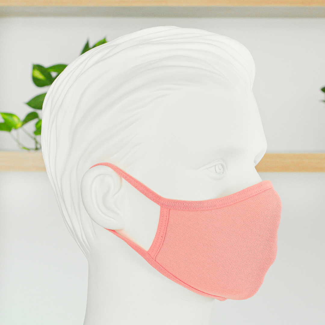 Set 3 khẩu trang vải nữ kháng khuẩn cao cấp NEQI FACEMASK Đức, size M, màu hồng thời trang, lọc 98% bụi mịn