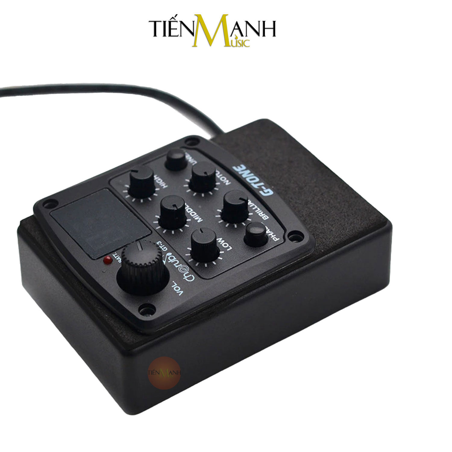 EQ Cherub GT3 Cho Đàn Guitar Acoustic Preamp Pickup Thiết Bị Thu Chỉnh Âm G-Tone GT-3 Hàng Chính Hãng - Kèm Móng Gẩy DreamMaker