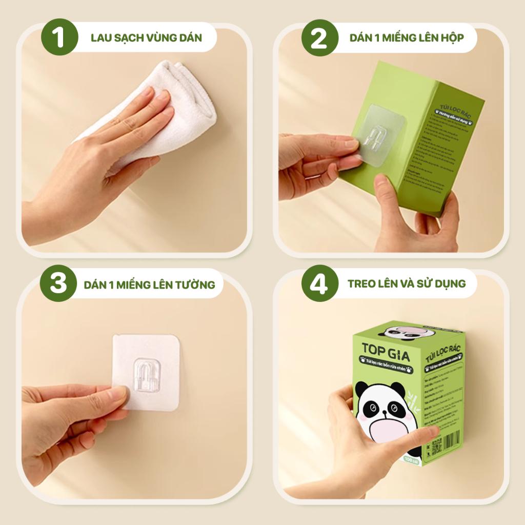 100 túi lọc rác bồn rửa chén TOPGIA, giỏ lưới tiện lợi, giữ cho chậu rửa luôn sạch sẽ