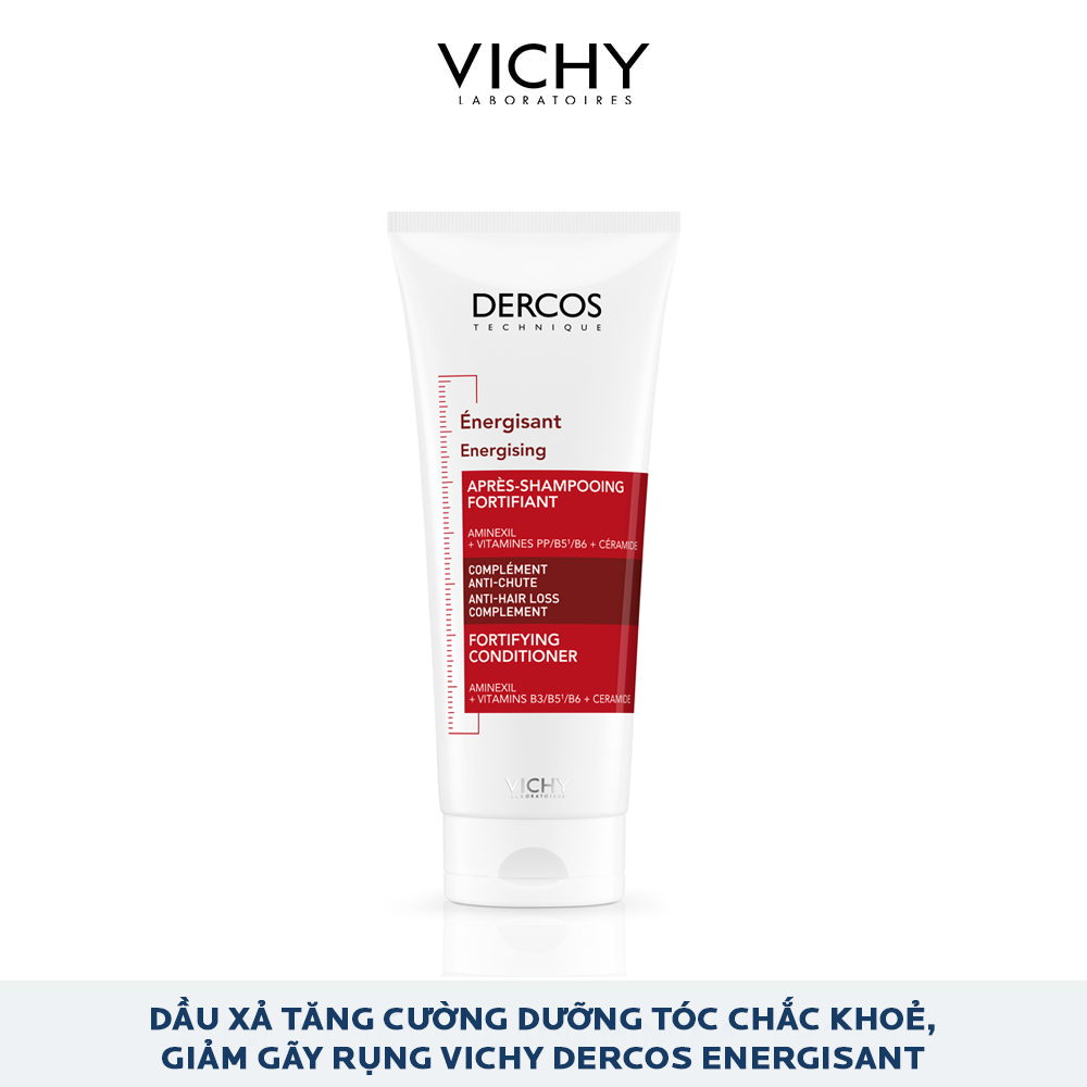 Dầu xả tăng cường dưỡng tóc chắc khoẻ, giảm gãy rụng Vichy Dercos Energisant 200ml