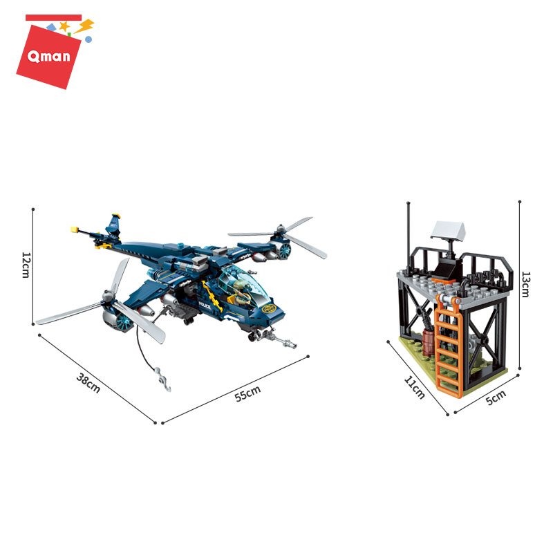 Đồ chơi xếp hình lắp ráp Qman 1922 - Cuộc chiến trong rừng - Dành cho bé từ 6 tuổi