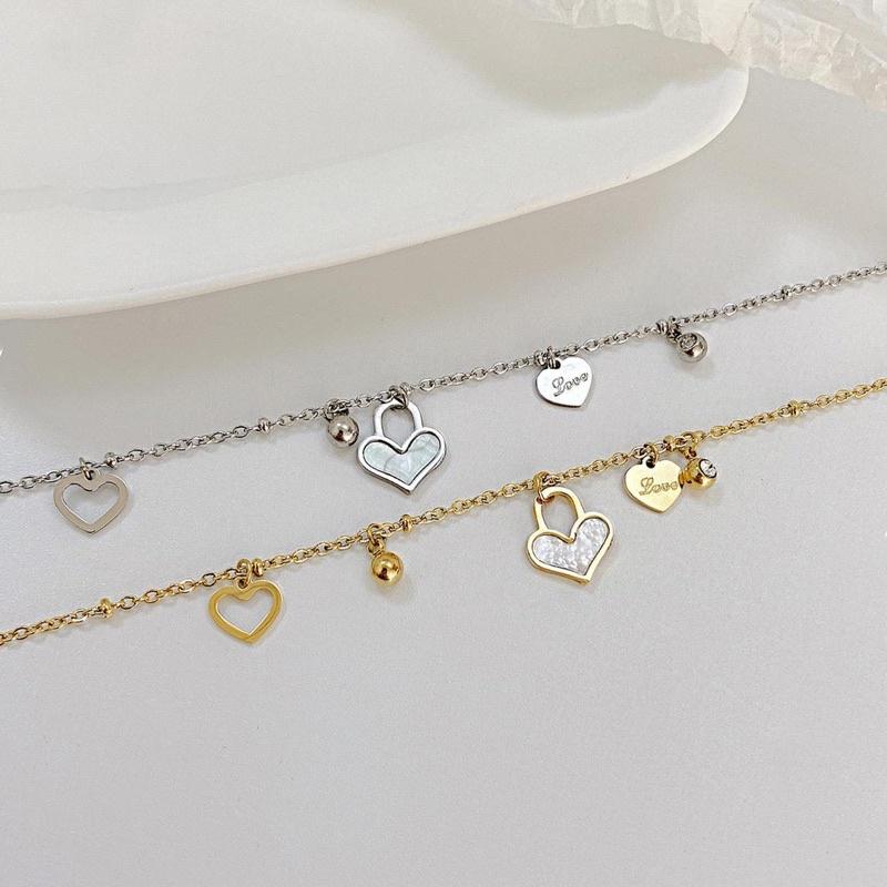 B42 Lắc tay vòng tay titan nữ love tim thả đẹp Ring House