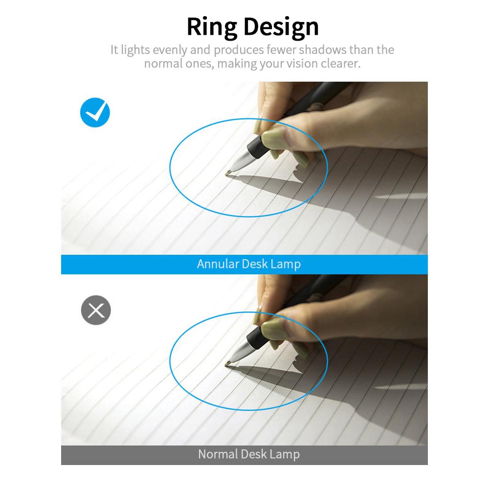 Touch Control Lamp LED Desk Lamp USB Rechargeable Lamp for Table LED Lamp Eye-caring Lamp Natural Light 3 Brightness