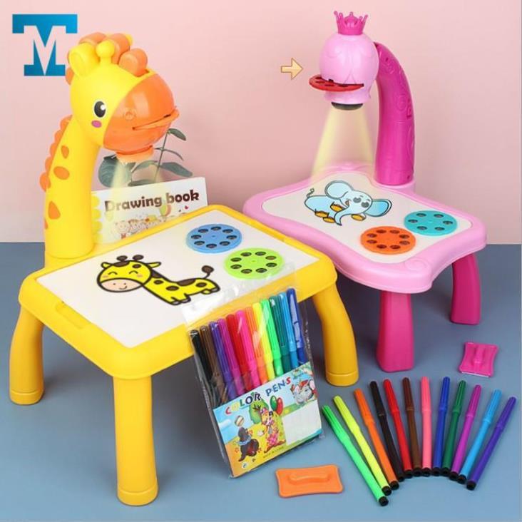 BÀN VẼ CÓ ĐÈN CHIẾU SÁNG THÔNG MINH CHO BÉ - BỘ ĐÈN BÀN MÁY CHIẾU HỌC VẼ THÔNG MINH BẢNG VẼ CHIẾU THIẾU NHI