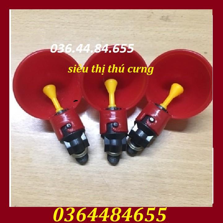 Combo 5 máng uống nước cho gà-núm uống cho gà-máng uống màu đỏ tự động