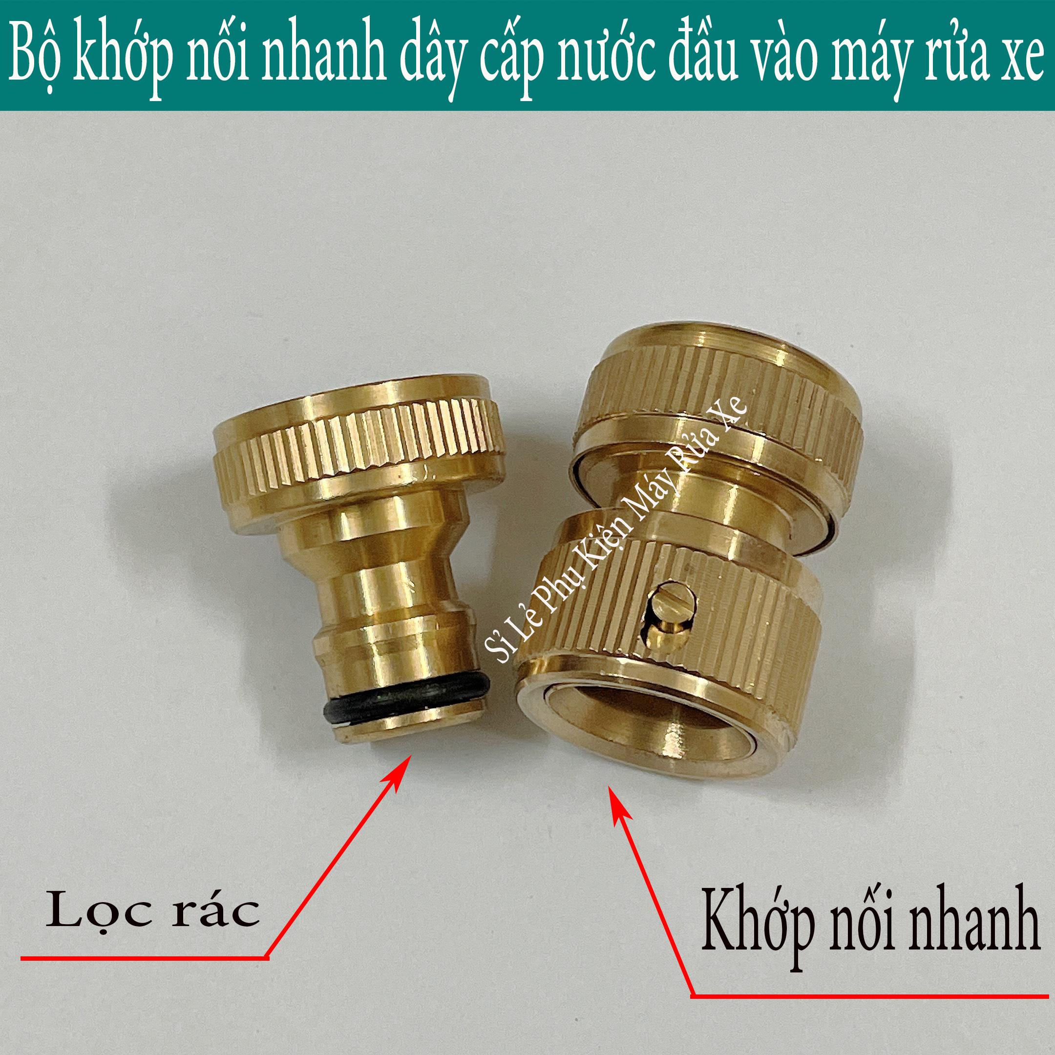 Bộ khớp nối nhanh bằng đồng Khớp nối nhanh dây cấp nước đầu vào máy rửa xe gia đình, khớp nối nhanh dây hút nước