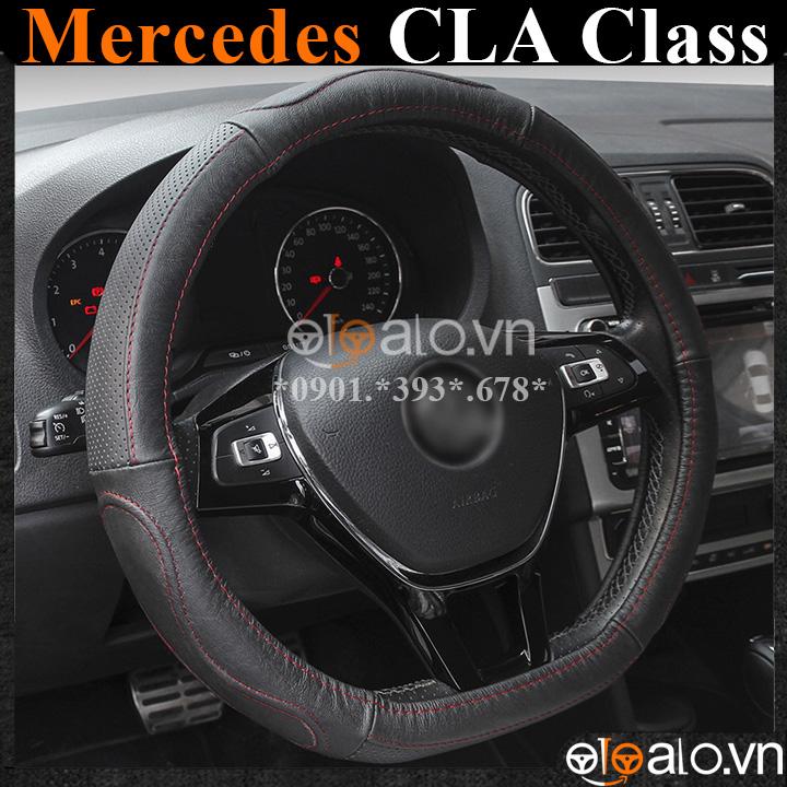 Bọc vô lăng D cut xe ô tô Mercedes CLA Class 200 250 45 volang Dcut da cao cấp - OTOALO