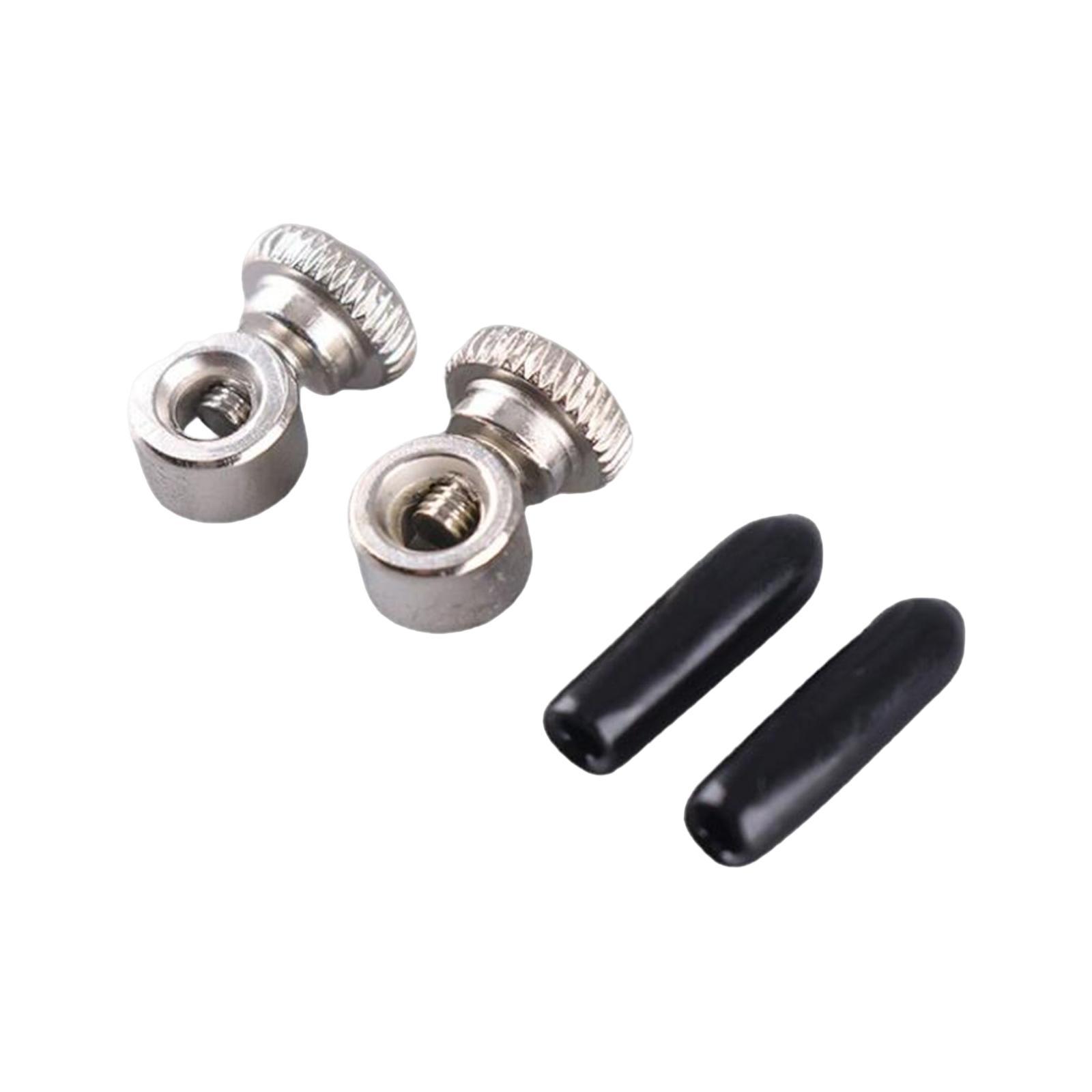 2 Pair Jumping Rope Screws End Caps Fasteners Cable Length Adjuster, Hardware Accessories Adjustable Screws End Sleeve for Weight