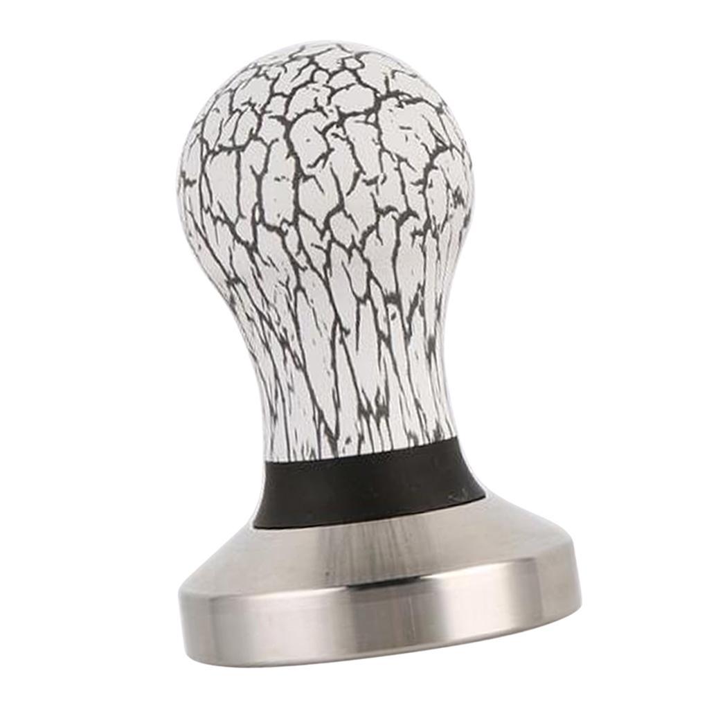 Stainless Steel Coffee Tamper Machine Espresso Press Flat Base 58mm Dia.
