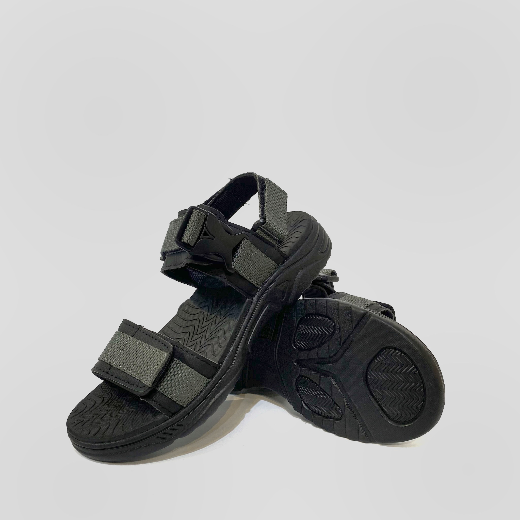 Hình ảnh Giày Sandal Nam The Bily Quai Ngang - Màu Xám BL03X