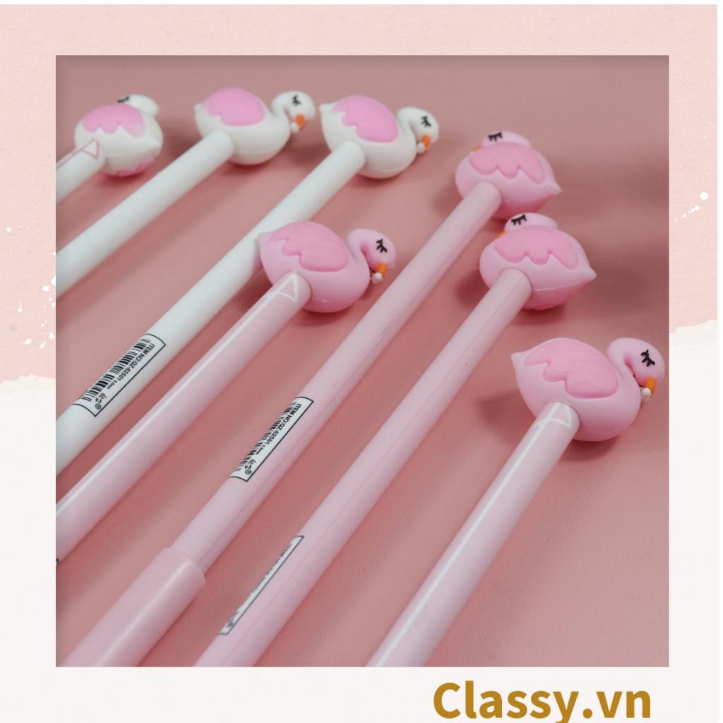 Bút Viết gel Classy Hình Hồng Hạc hồng và trắng cưng xỉu 0.5 MM PK306