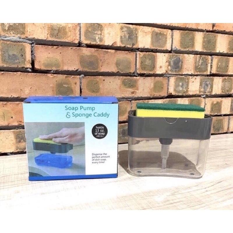 Khay Nhúng Đựng Đồ Rửa Chén Bát - Hộp Đựng Nước Rửa Chén Có Vòi Bơm Đa Năng Tiện Lợi