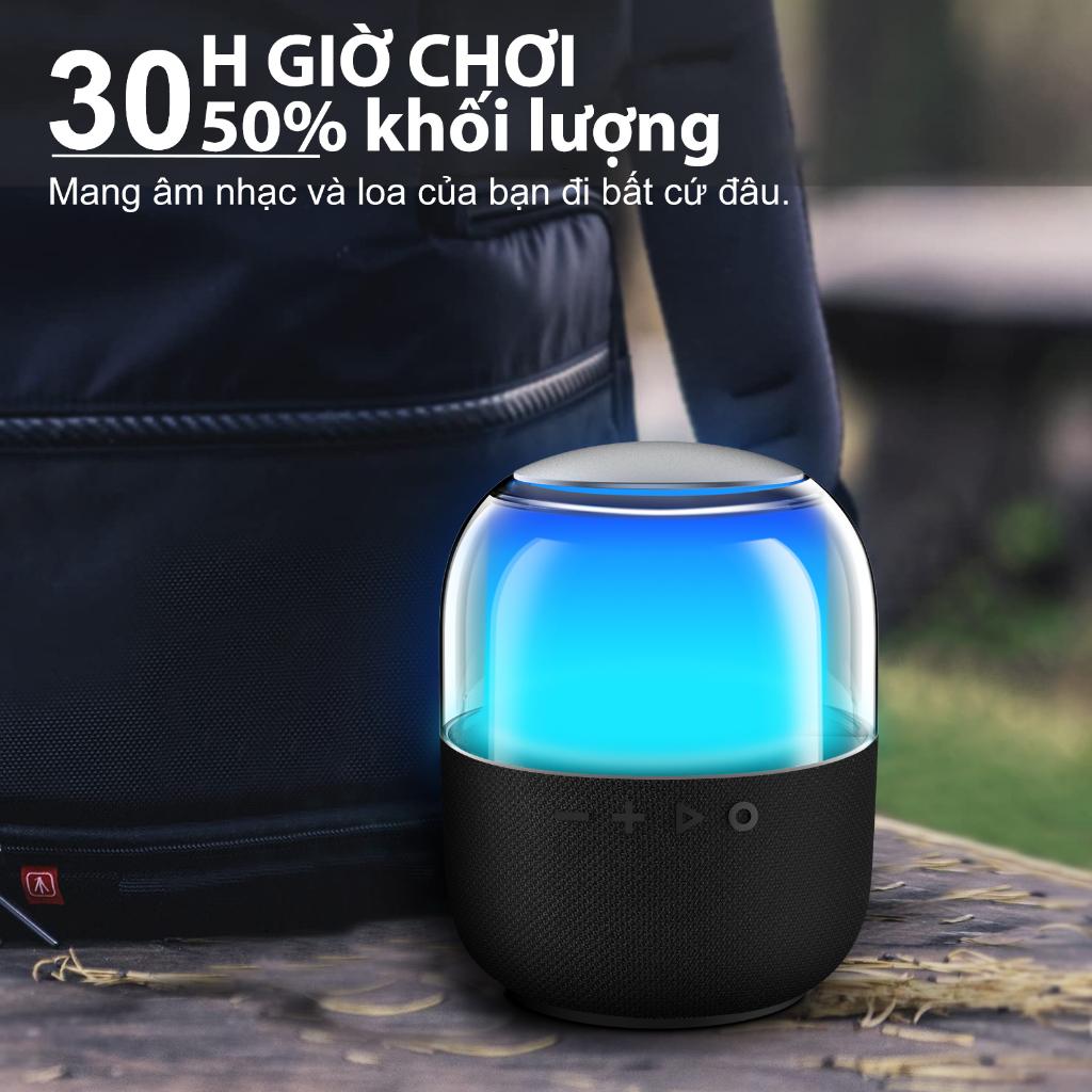 [HÀNG CHÍNH HÃNG GOOJODOQ] Loa không dây bluetooth goojodoq mini bass có đèn led màu âm thanh vòm 360° bảo hành chính hãng