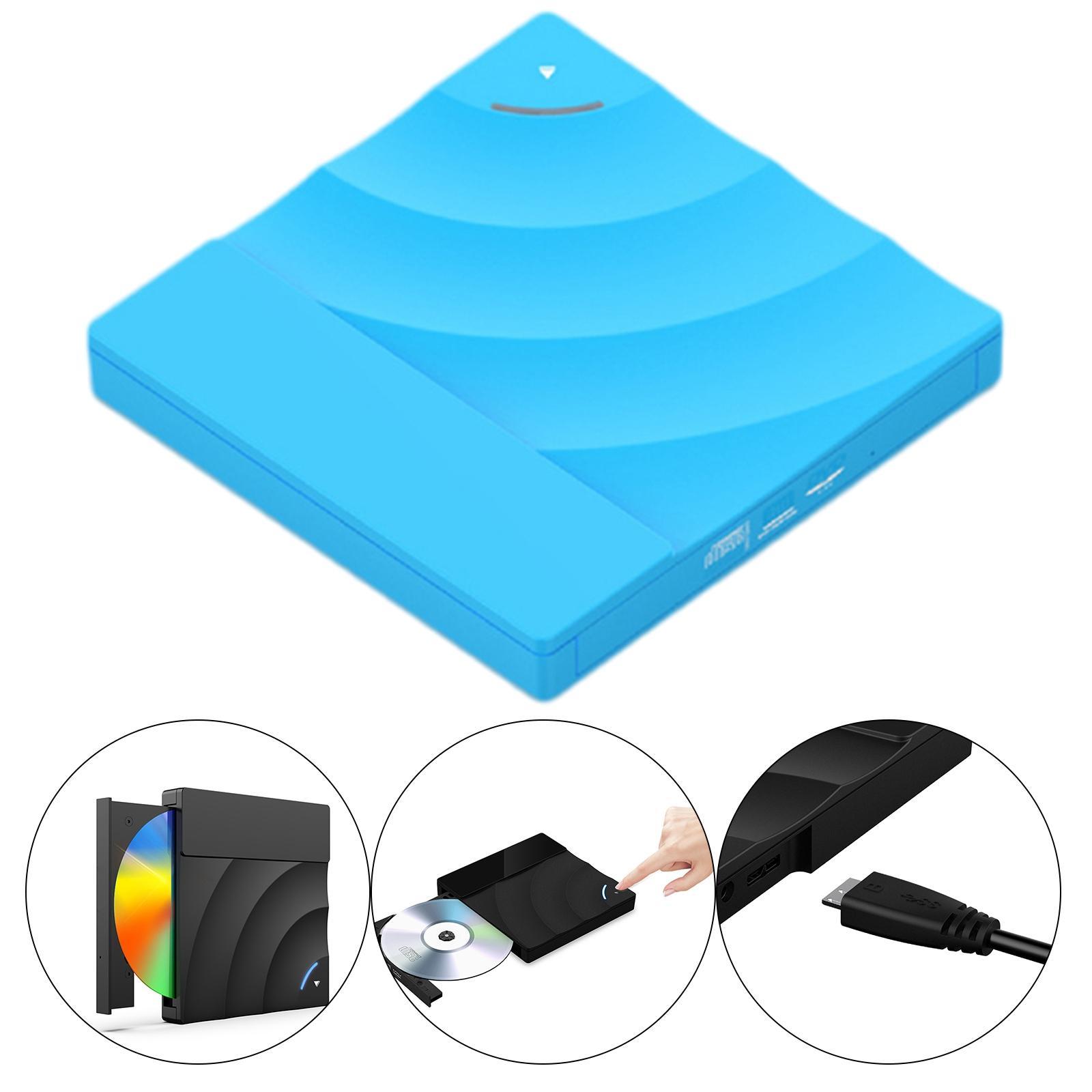 Portable External   Rw Drive USB 3.0 Optical Drive PC for Windows  White