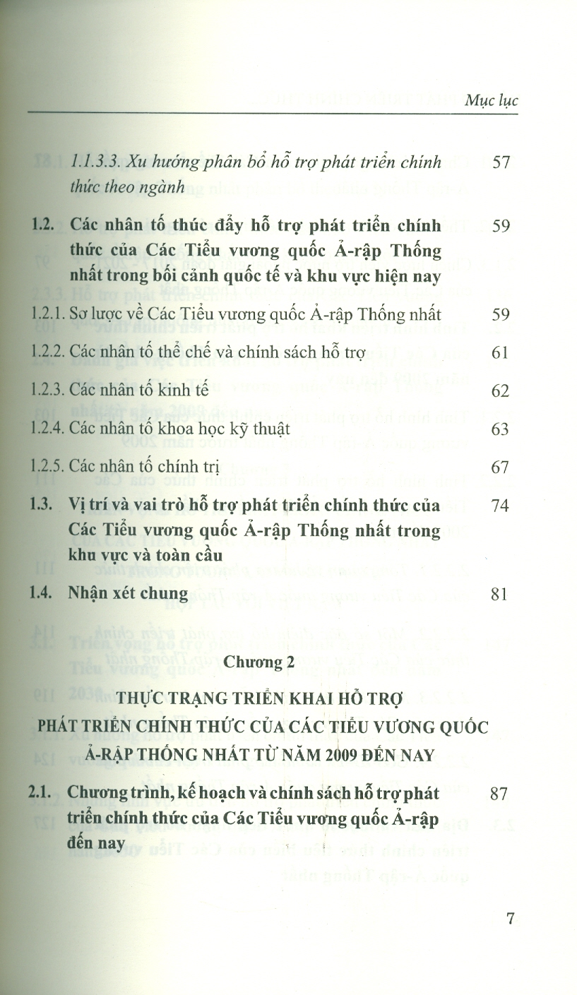 Hỗ Trợ Phát Triển Chính Thức Của Các Tiểu Vương Quốc Ả-Rập Thống Nhất Và Khả Năng Hợp Tác Với Việt Nam (Sách chuyên khảo) - Đỗ Đức Hiệp (Chủ biên)