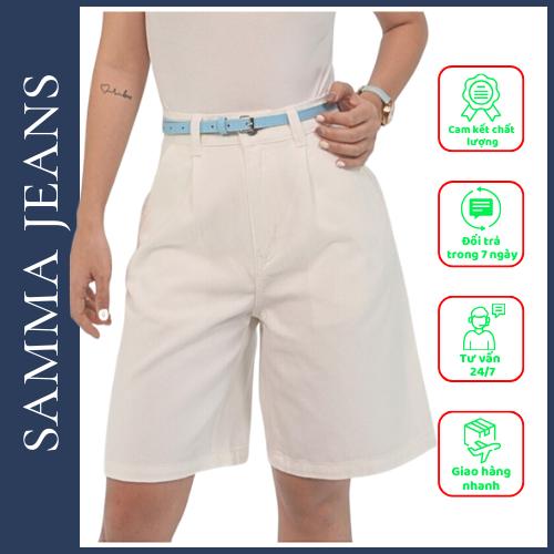 Quần short nữ ngang đùi S06, Quần SOOC khaki nữ cao cấp , Vải Dày dặn giữ form  - thương hiệu Samma Jeans - Xanh lá