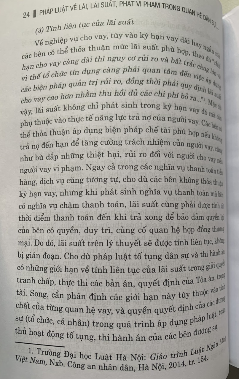 Pháp luật về lãi, lãi suất, phạt vi phạm trong quan hệ dân sự, thương mại và tín dụng ngân hàng