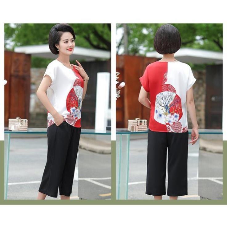 Bộ mặc nhà trung niên, cho mẹ _lụa