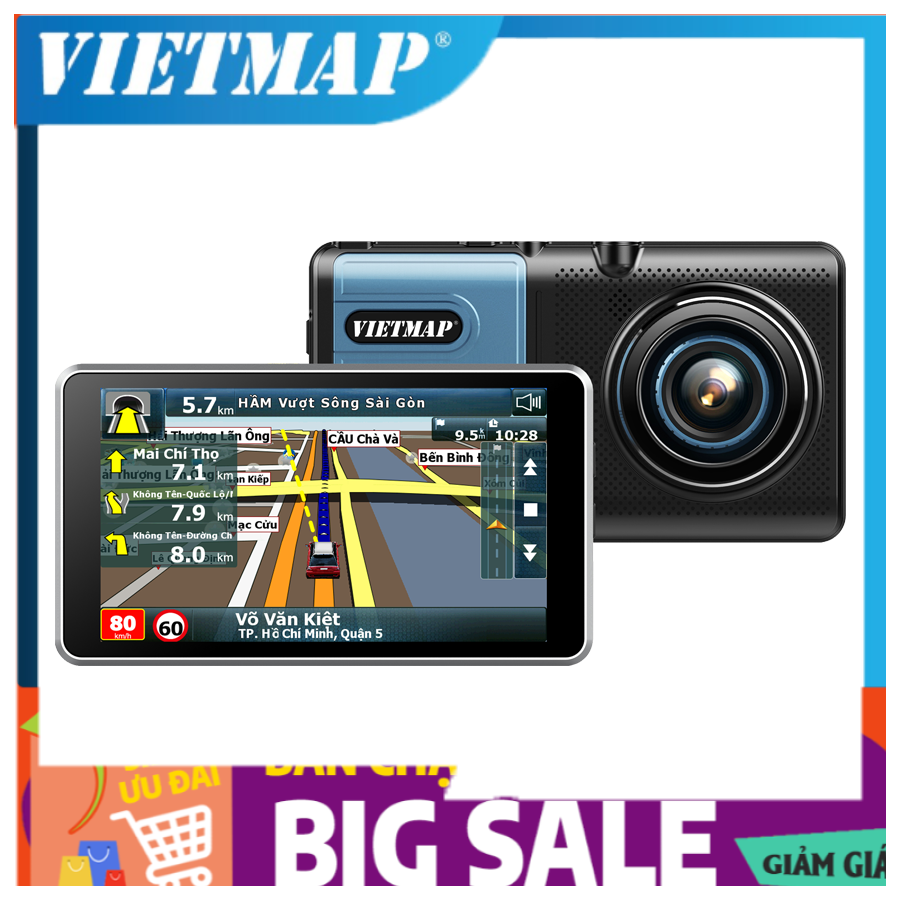 Camera hành trình Vietmap A50 - Cảnh Báo Giao Thông Bằng Giọng Nói + Wifi + thẻ nhớ vietmap 32GB(Hàng chính hãng)