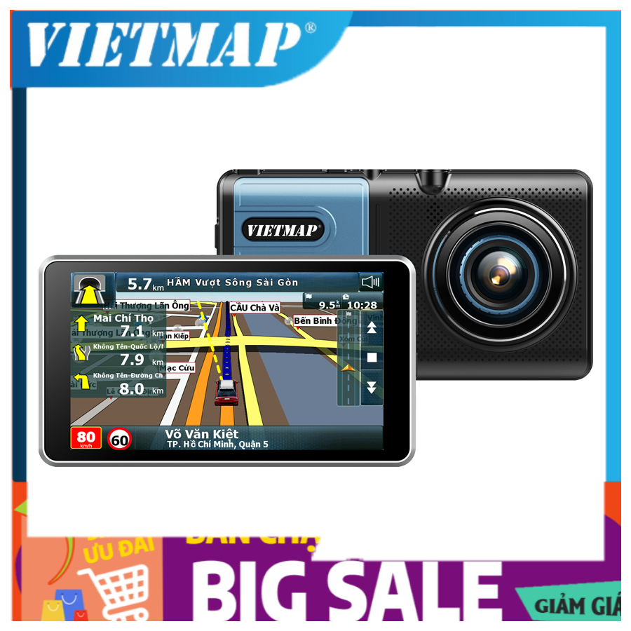 Camera hành trình Vietmap A50 - Cảnh Báo Giao Thông Bằng Giọng Nói + Wifi + thẻ nhớ vietmap 32GB - Hàng chính hãng