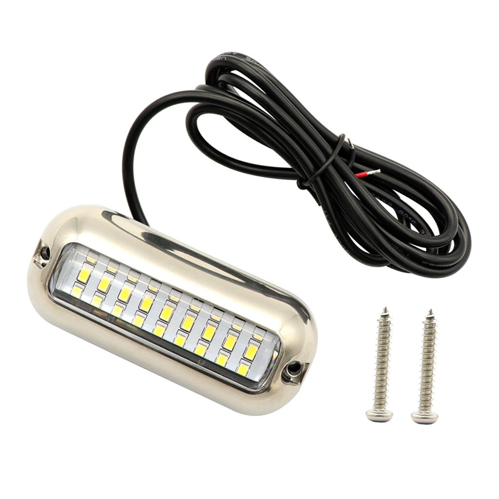 5.2W Underwater LED Marine/Boat Light 27 LEDs Lamp Stainless Steel Pontoon Lamp