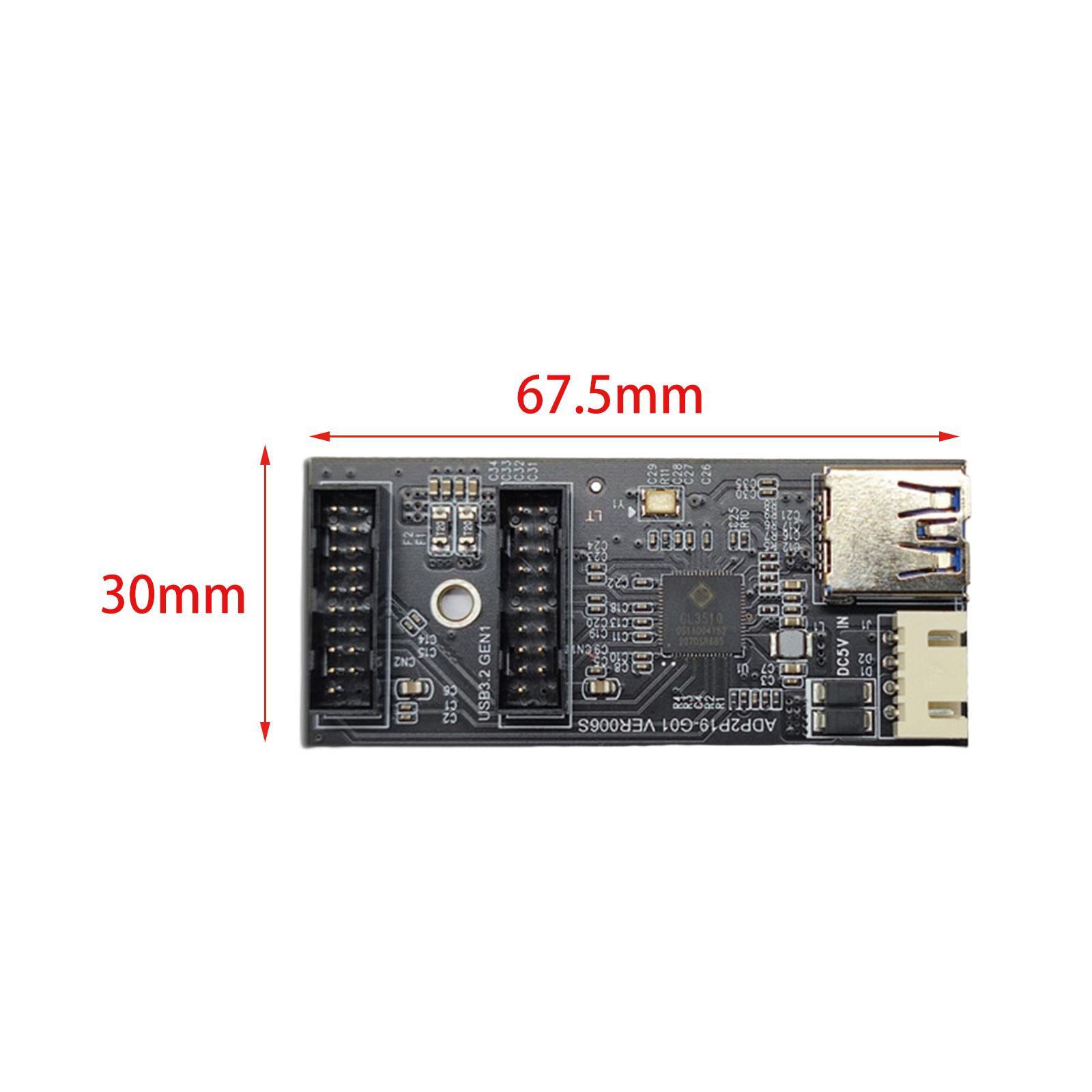 19Pin Splitter Replaces Parts USB 3.0 Hub USB Adapter Conector