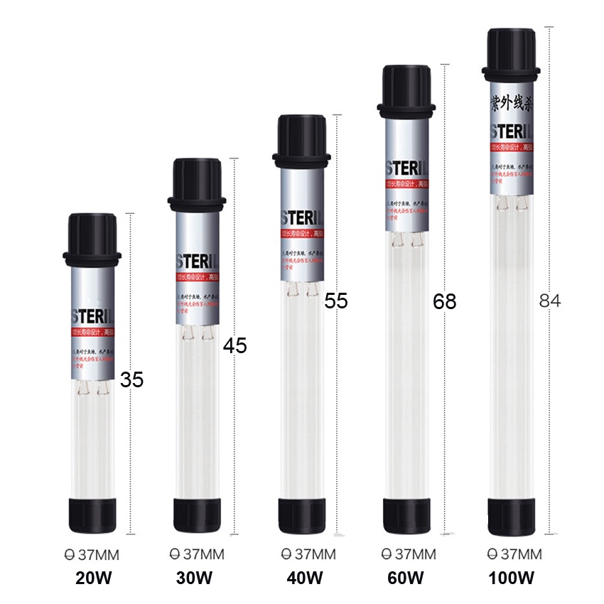 Đèn UV công suất 3w,5w,5w,7w,9w,11w diệt rêu hại hồ cá