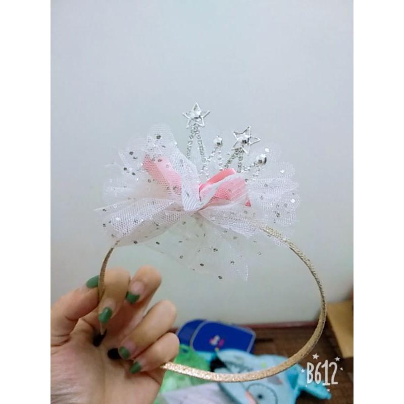 Bờm vương miện đính đá cho bé gái