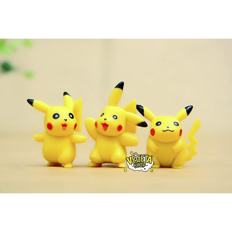 Mô hình Pikachu - Trọn bộ 6 mô hình Pikachu nguyên bản cực dễ thương - Cao khoảng 3.5 ~ 4.5cm