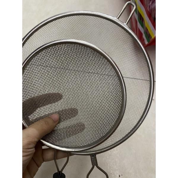 Rây lọc cháo ăn dặm cho bé, rây lọc thức ăn inox size 14cm và 18cm